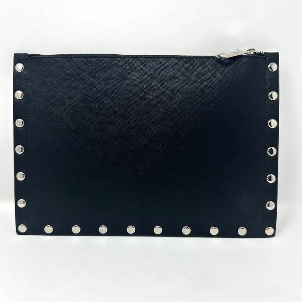 WHITE HOUSE BLACK MARKET FLORAL STUDDED POUCH BAG CLUTCH WITH STRAP - Picture 4 of 8